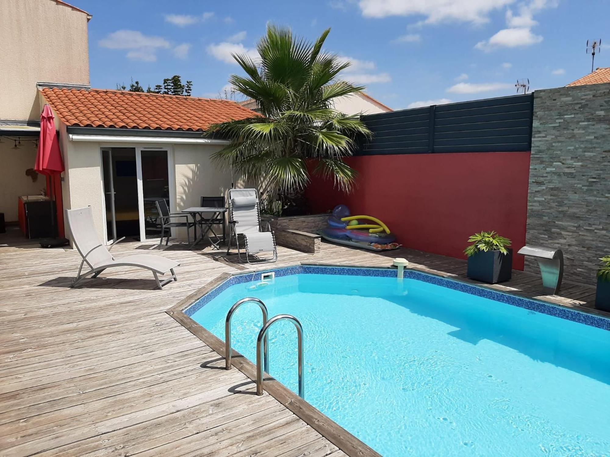 Studio Independant Chez L'Habitant Avec Piscine Et Cuisine Exterieures 라로셸 외부 사진